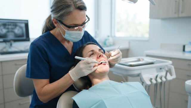 patient's chipped tooth